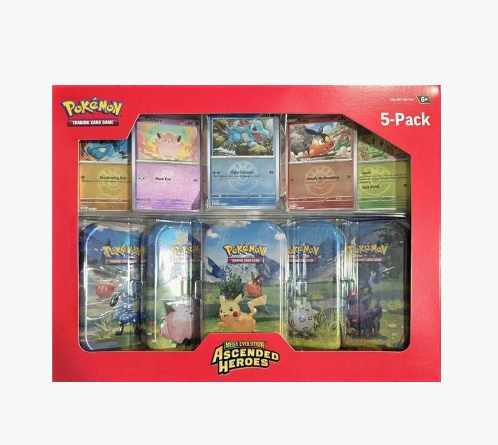 Pokemon Ascended Heroes Mini Tins 5-Pack Trading Card Game